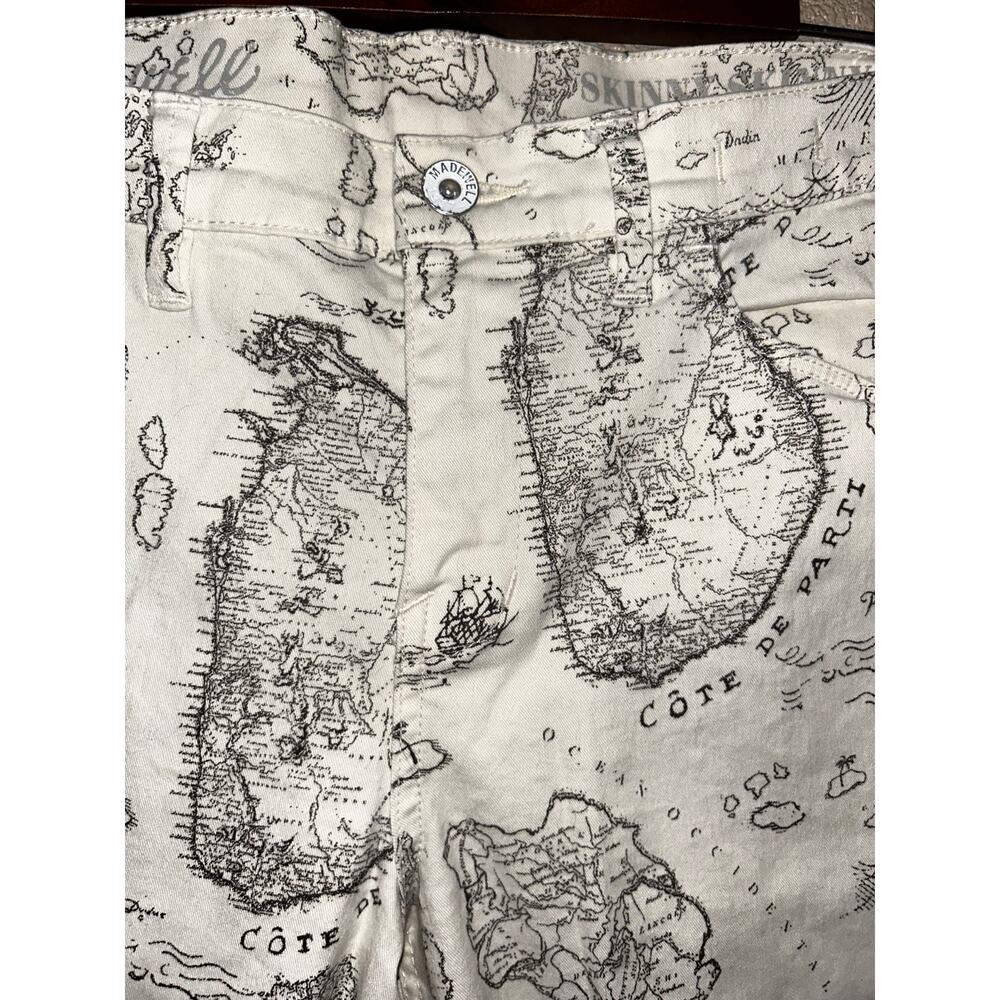 Madewell Maps Off White & Black Jean / Pants 32 - Picture 4 of 7